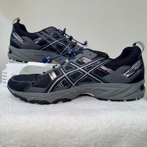 ASICS GEL-Venture 5 Men's Trail Running Shoes Black Grey Blue Size 14